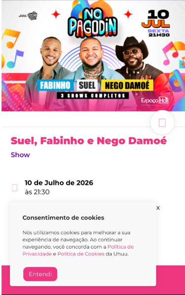 Show Suel, Fabinho e Nego Damoé